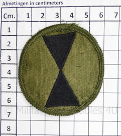 Vietnam oorlog US embleem 7th Infantry Division - 6,5 x 6 cm - origineel