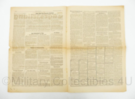 WO2 Duitse krant Frankische Tageszeitung nr. 169 22 juli 1943 - 47 x 32 cm - origineel