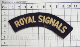 Britse leger Royal Signals shoulder title - 10,5 x 4 cm - origineel
