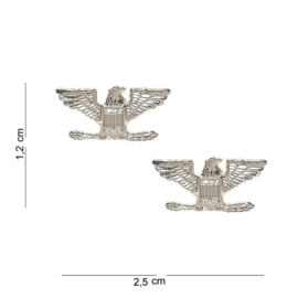 1 Paar US officer rank insignia Full Bird Colonel - KLEINE variant - 1,2 x 2,5 cm - 1 PAAR