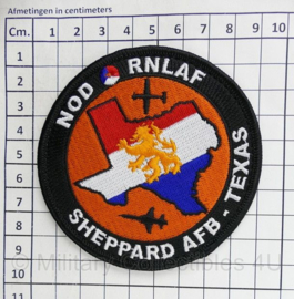 RNLAF Royal Netherlands Air Force Sheppard AFB Texas AirForceBase Texas patch met klittenband - diameter 9 cm - origineel