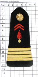 Enkele epaulet Commandant Franse Gendarmerie Mobile - 14 x 6 cm - origineel