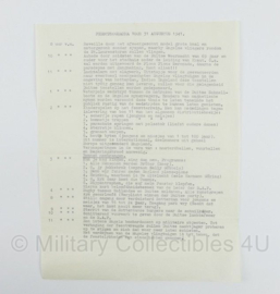 WO2 Nederlands Verzetsdocument Feestprogramma 31 augustus 1941 waarin ze de Duitse bezetter belachelijk maken - 28 x 21 cm - origineel