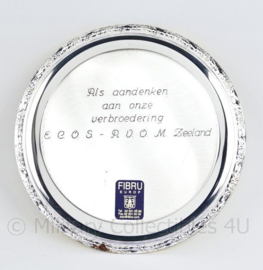 Belgisch leger ABL metalen wandbord Ecos 2007 Oost en West Vlaanderen - diameter 17 cm - origineel