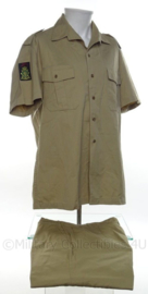 Koninklijke Marine Korps mariniers khaki overhemd en broek set - maat 37 overhemd en maat 48 broek - origineel