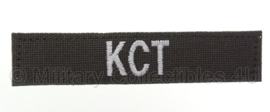 Naamlint 'KCT' Korps Commandotroepen met klittenband Groen - nieuw gemaakt