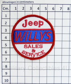 WO2 US Army Willys patch Sales & Service voor Willys MB, Willys M38 en Willys CJ - diameter 6 cm