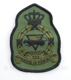 KLU Koninklijke Luchtmacht 122 squadron Volhardend en Doortastend embleem met klittenband - 11 x 8 cm - origineel