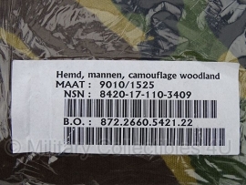 KL Woodland shirt Nederlands leger Hemd mannen Camouflage Woodland - meerdere maten - nieuw in verpakking - origineel