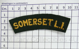 British Army shoulder title ENKEL Somerset LI Light Infantry - 9,5 x 3 cm - origineel