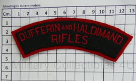 Canadian Army shoulder title ENKEL Dufferin and Haldimand Rifles of Canada - 13 x 4,5 cm - origineel