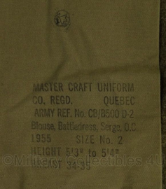 Canadese Battledress jacket met insignes - Sergeant - 1955 - size 2 -  origineel