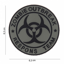 Embleem Zombie Outbreak Respons Team - Klittenband - 3D PVC - 6,3 x 6,3 cm.