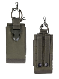 Radio pouch opbouwtas - MOLLE draagsysteem - 6,8 x 3 x 15,3 cm - GROEN