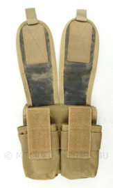 Defensie Korps Mariniers en US Army coyote Molle double magazin Warrior Assault systems - 17 x 17 x  5 cm - origineel