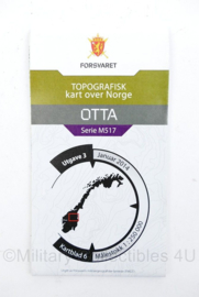 Noorse leger stafkaart OTTA kartblad 6 Otta Serie M517 -23x12  cm - origineel