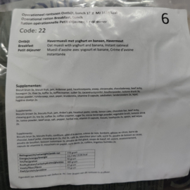 1  Doos met 8 stuks Nederlandse leger rantsoen Operationeel Rantsoen Ontbijt en Lunch met Supplementen +/- 3100 kcal - Best Before November 2025