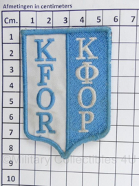 KFOR Kosovo Force embleem - met klittenband - 8 x 5,5 cm - origineel