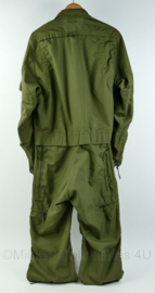 US Army combat vehicle crewmen's coverall - met captain rank - groen - maat Medium-Long - gedragen, zeer goede staat - origineel