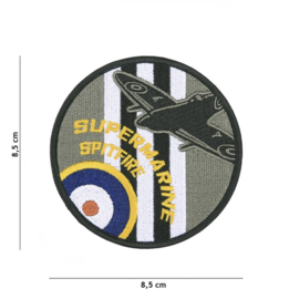 Embleem stof Spitfire Invasion Marks - 8,5 cm diameter