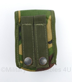 Universele MOLLE DPM camo padden koppeltas voor lenzen van kijkers e.d. - 8 x 4,5 x 11,5 cm - gebruikt - origineel