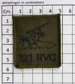 KL Nederlandse leger 121 RVC Rayonverbindingscompagnie borstembleem - met klittenband - afmeting 5 x 5 cm - origineel
