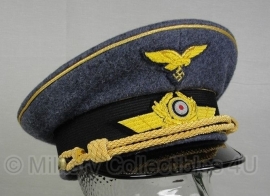 WO2 Duitse Luftwaffe generaals schirmmütze wol - maat 57 t/m 60