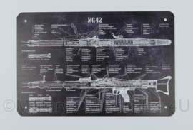 Metalen plaat MG42 - 30 x 20 cm
