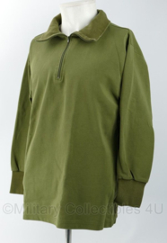Defensie rolkraag hemd koud weer groen - maat Medium - gedragen - origineel