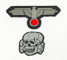 M43 pet en schuitje insigne set SS BEVO vroeg - kant en klaar