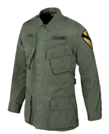US Army Jungle Fatique jacket GROEN 1st pattern - Vietnam Oorlog replica - met insignes