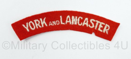 British Army shoulder title ENKEL York and Lancaster - 12 x 3,5 cm - origineel