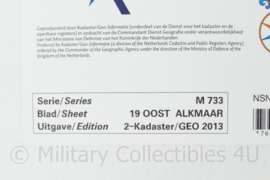 Defensie stafkaart 19 Oost Alkmaar M733 - schaal 1 : 50.000 -57 x 83 cm - origineel