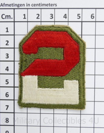 WW2 US 2nd Army patch  embleem - 6 x 5 cm - origineel