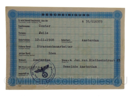 Stalag tewerkstelling - Nederlandse krijgsgevangene - Jelle Goster Amsterdam