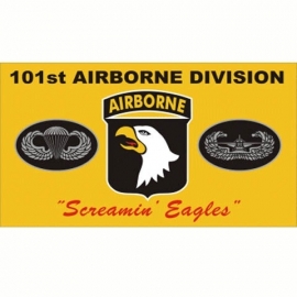 Vlag airborne 101st A/B Division - geel