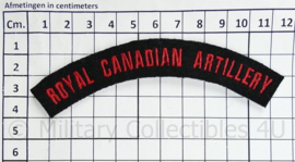 WO2 WW2 Royal Canadian Artillery shoulder title pair