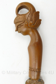 Nederlands-Indische handgemaakte kris met houten schede - 43 cm lang - origineel