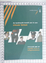 Defensie informatie boekje over nieuwe tenue DT2000 - origineel