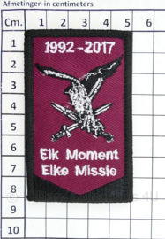 LMB Luchtmobiele Brigade 1992-2017 embleem - Elk Moment Elke Missie - met klittenband - 8 x 5 cm