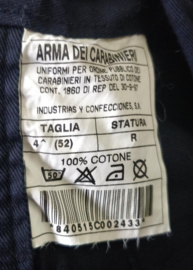 Donkerblauwe Italiaanse Carabinieri tactical field jacket MET broek - maat 52 - origineel