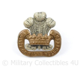 WO2 Britse cap badge Prince of Whales Volunteers - 2,5 x 2,5 cm -  origineel