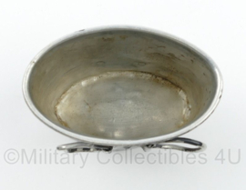 WO2 Duits model veldfles beker aluminium blaugrau Luftwaffe - fabrikant WAL54 - origineel net naoorlogs