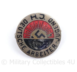 WO2 Duitse speld First Pattern HJ Membership Badge - Deutsche Jugend Arbeiter HJ - Stempel GES GESCH -diameter 2,5 cm - origineel