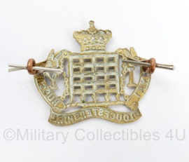 WO2 Britse Royal Gloucestershire Hussars cap badge - 4,5 x 4 cm - origineel