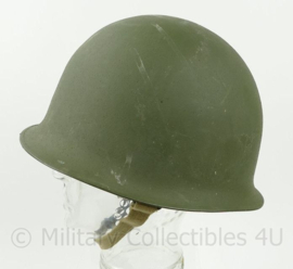 Franse leger M51 helm met camo en khaki hoes - zeer goede staat - origineel