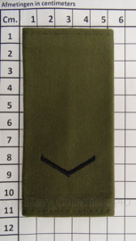 KM Marine Korps Mariniers GVT rang epauletten Marinier 2 - afmeting 5 x 11 cm - origineel
