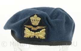 KLU luchtmacht Noorloos baret met insigne - maat 57 - nieuw - origineel