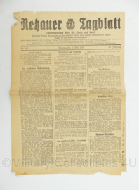 Duitse krant Rehauer Tagblatt Oberfrankischer Bote 43 jahrgang nr. 102 3 mei 1926 - 47 x 32 cm - origineel