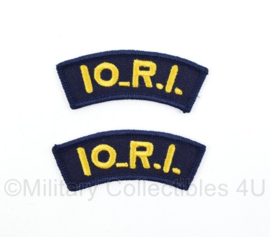 Nederlandse leger 10e Regiment Infanterie straatnamen set - 10.R.I. model 1944-1946 - 7 cm breed